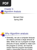 Algorithm Analysis: Bernard Chen Spring 2006