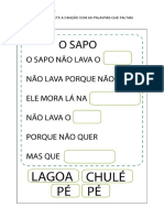 O Sapo Não Lava o Pé