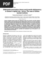 Download Differential association theory and juvenile delinquency in Ghanas capital city - Accra The case of Ghana borstal institute by Thomas ANTWI BOSIAKOH SN50848129 doc pdf