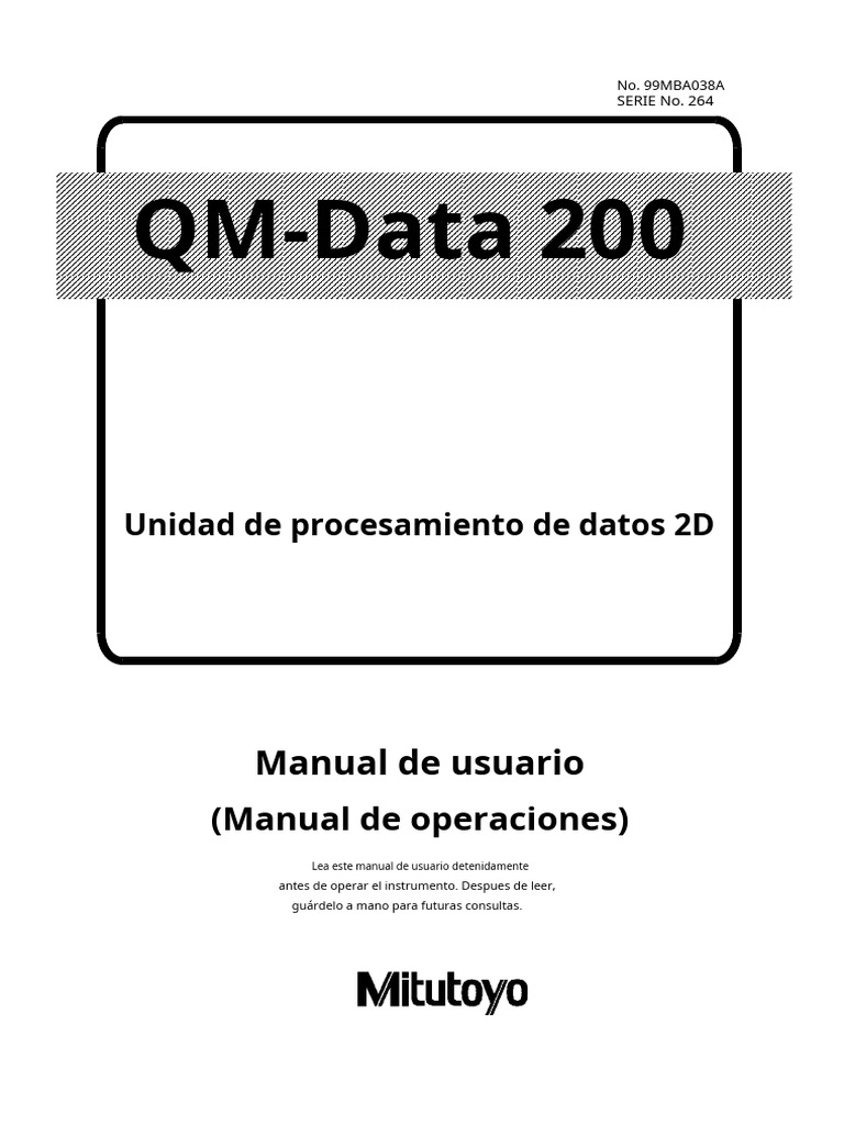 QmData200-desbloqueado en Es | PDF | Medición | Procesamiento de datos