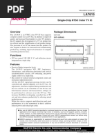 Package Dimensions: Single-Chip NTSC Color TV IC