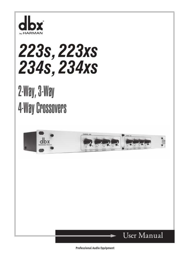 〔完品新同品〕dbx２３４XL／２〜４ウェイ／日本語取説付／XSの上位機／保証書 完品新同品〕dbx234XL／2〜4ウェイ／日本語取説付／