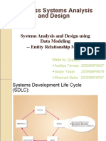 Systems Analysis and Design Using Data Modeling - Entity Relationship Model