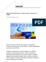 Ação de Danos Materiais - Revisão Valores Referentes Ao PASEP