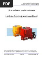 Installation, Operation & Maintenance Manual: HQ Series Quarter-Turn Electric Actuator