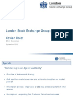 London Stock Exchange Group PLC Xavier Rolet: Chief Executive