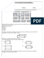 Avaliação diagnóstica de matemática com 15 questões