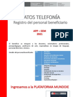 Pasos para Que Los Beneficiarios Registren Sus Datos en Mundoie