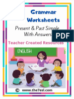 Present & Past Simple With Answers: Grammar Worksheets