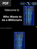 Welcome To Who Wants To: Be A Millionaire