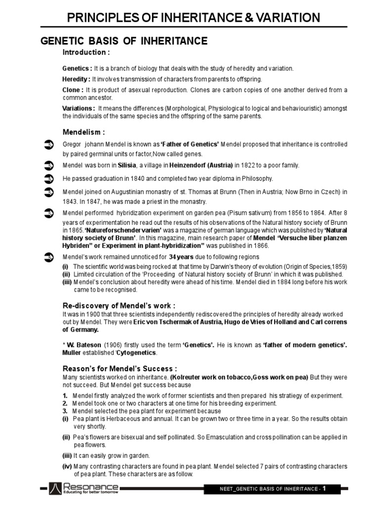 Genetic Inheritance Principles Explained | PDF | Dominance (Genetics ...