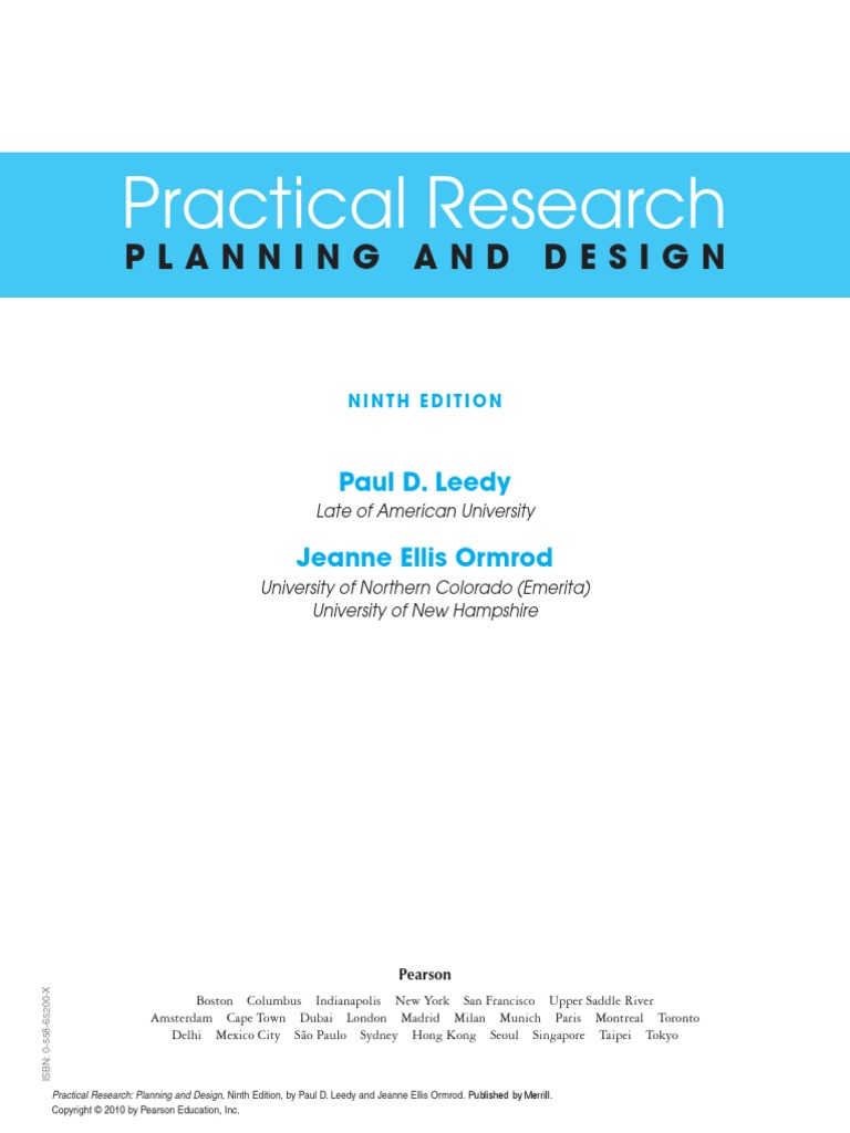 Practical Research Planning Design Pgs 1-7 | PDF | Hypothesis | Theory