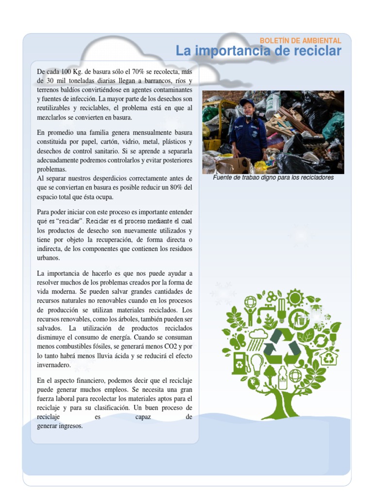 Importancia del Reciclaje y Separación | PDF | Reciclaje | Residuos