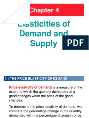 elasticity of demand pdf