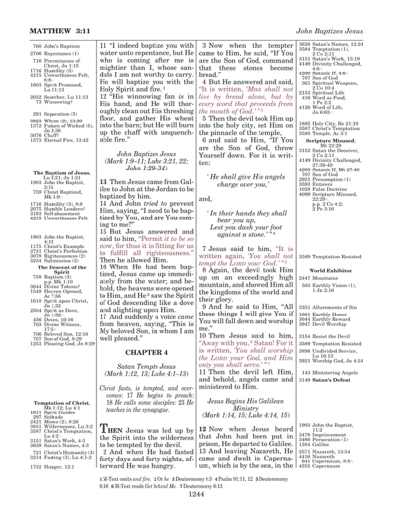 Thompson Bible Charts Pdf NKJV, Thompson Chain Reference Bible, Large