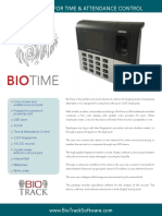 Fingerprint For Time & Attendance Control