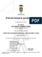 El Servicio Nacional de Aprendizaje SENA: Lina Yhorley Gutierrez Agredo