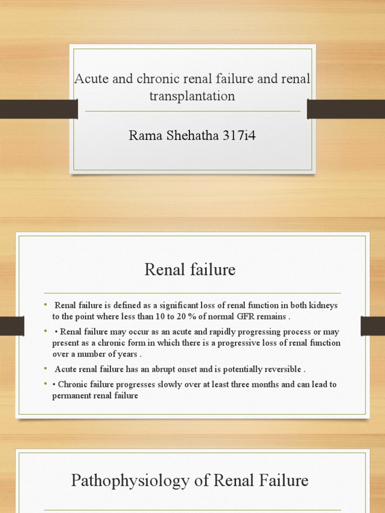 Understanding Renal Failure A Comprehensive Review of Acute and