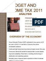 Analysis of Budget and Income Tax – 2011-2012
