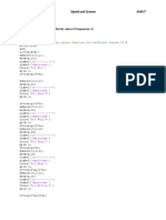 Activity#01: Plot The Cosine Function For Different Values of Frequencies W Matlab Code