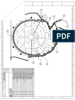 Estrutura metálica detalhada com peças numeradas