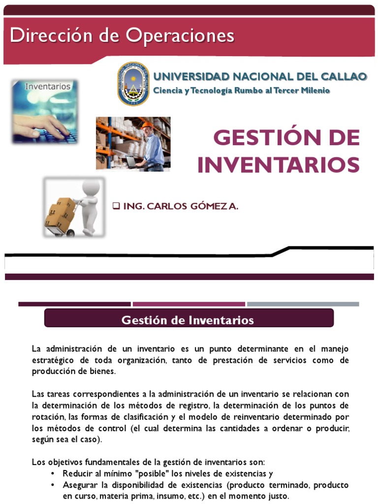 Gestión de Inventarios y Stock de Seguridad | PDF | Inventario ...