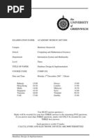 Download Database Design and Implementation Exam December 2007 - UK University BSc Final Year by TDiscover SN50852399 doc pdf