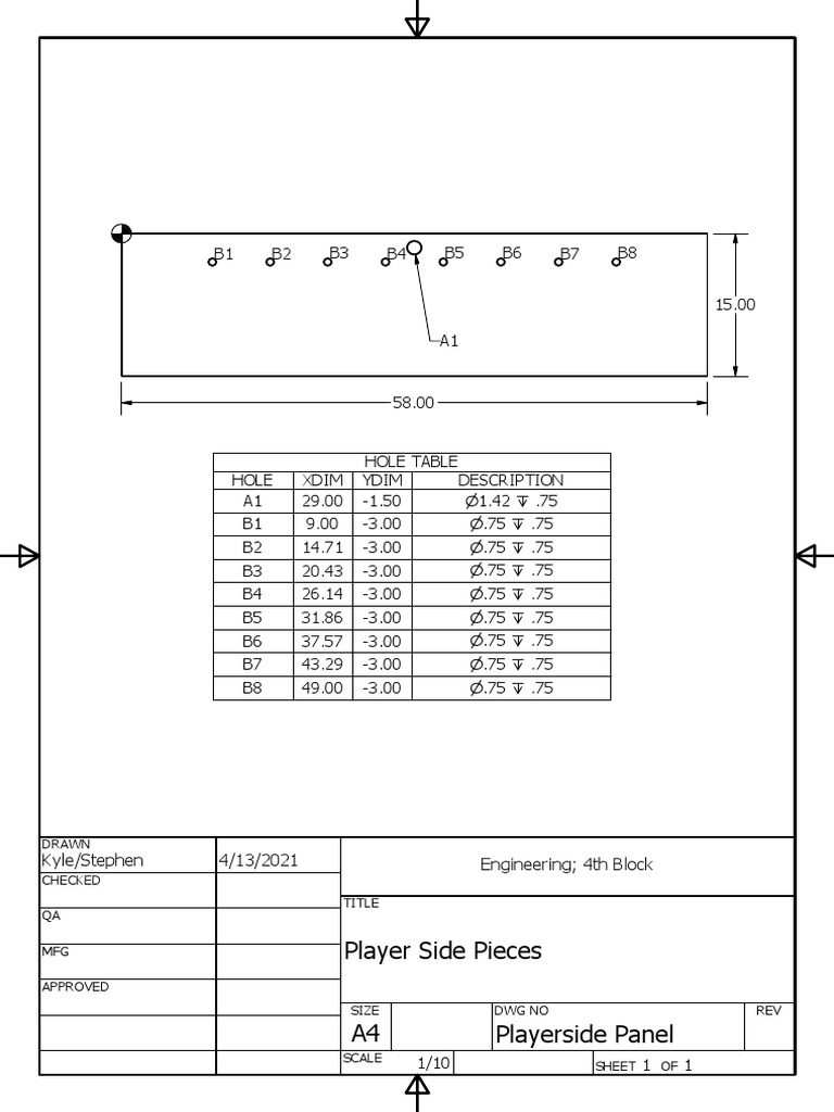 Player Side Panel Engineering Specs | PDF