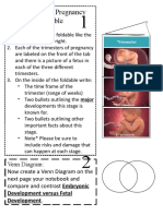 Trimester of Pregnanacies Foldable and Venn For Emb and Fet Dev