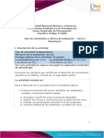 Guía de Actividades y Rúbrica de Evaluación - Tarea 1 - Mentefacto