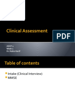 Clinical Assessment: ADCP-1 Week-2 Dr. Rabia Hanif