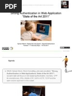 Download Strong Authentication in Web Applications State of the Art 2011 by Sylvain MARET SN50852577 doc pdf