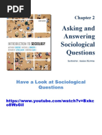 Asking and Answering Sociological Questions: Instructor: Amina Rizwan