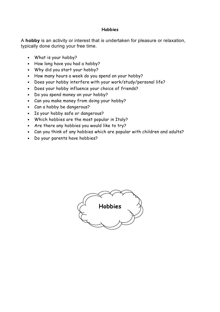 Trinity - Hobbies (Short) | PDF
