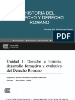Historia Del Derecho Y Derecho Romano: Docente: Mg. Karen Amez Peralta Ciclo: 2do Semana: 4