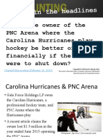 Carolina Hurricanes PNC Arena Cost Allocation