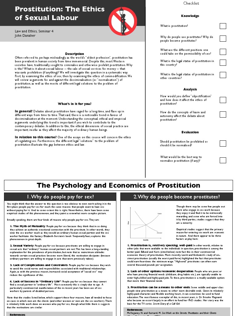 Prostitution and The Ethics of Sexual La | PDF | Prostitution | Autonomy