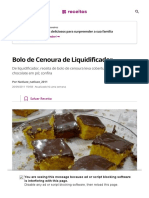 Bolo de Cenoura de Liquidificador - Receitas - Receitas