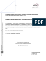 Informe Del Órgano Directivo de La Comunidad Autónoma Competente en Materia de Formación Sanitaria Especializada