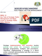 DPM 4106 W10 Key Task of Strategic Management and Major Issues in Strategic Public Policy Making
