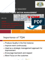 UoG Bachelors in Public Management TQM Strategic Approach