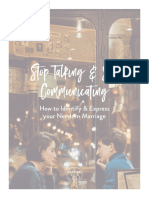 Stop Talking & Start Communicating: How To Identify & Express Your Needs in Marriage