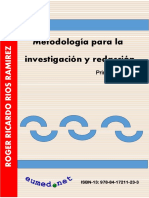 381-Metodología Para La Investigación y Redacción - Roger Ricardo Ríos Ramírez 2017