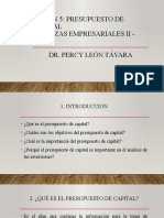 Sesion 5 Presupuesto de Capital Finanzas Empresariales Ii 2020-Ii Upla