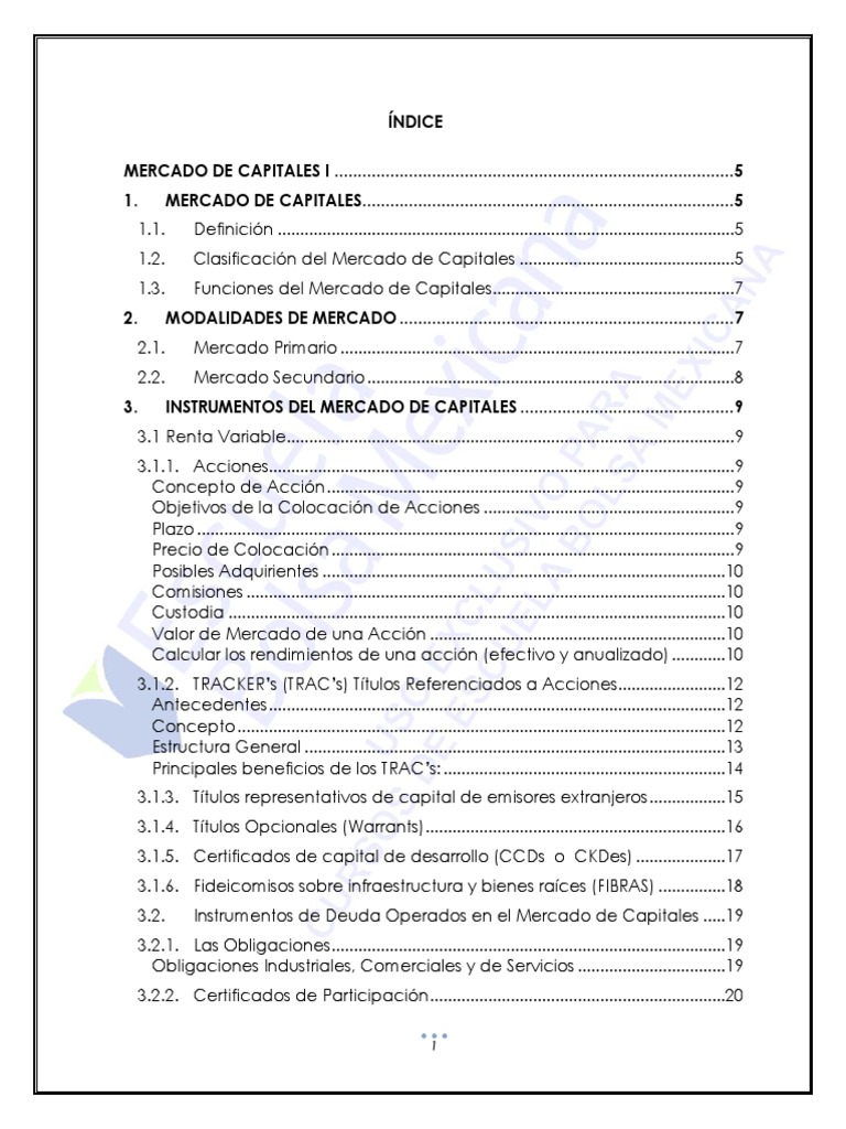 Mercado de Capitales 1 y 2 | PDF | Compartir (Finanzas) | Bolsa