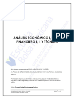 Análisis Económico I, Ii y Iii, Financiero I, Ii y Técnico