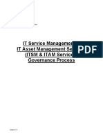 Version 1.0. IT Service Management & IT Asset Management Services (ITSM & ITAM Services) Governance Process