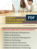 Chapter 5 - Ethical Issues in Management