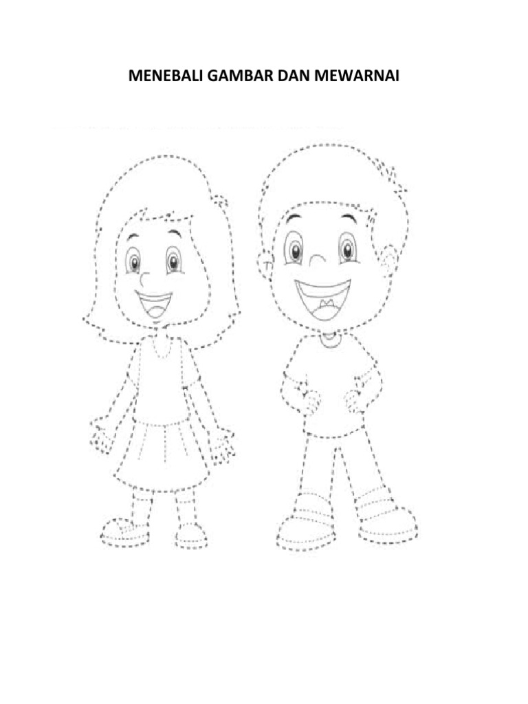 Menebali Gambar Dan Mewarnai | PDF
