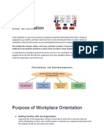 Job Orientation: Purpose of Workplace Orientation
